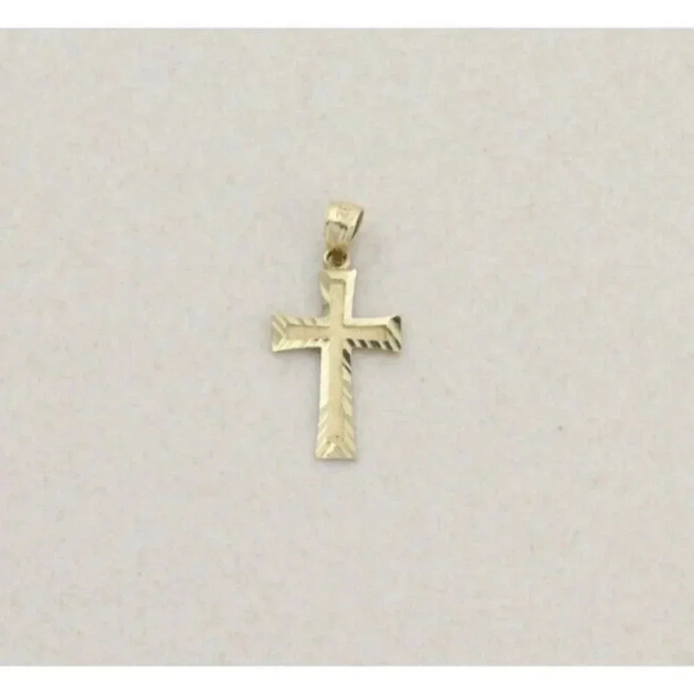 Pendant Only 14k Yellow Gold Cross Pendant - Picture 1 of 4